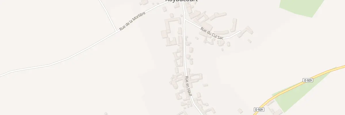 Plan du 12 Rue en Haut à Royaucourt