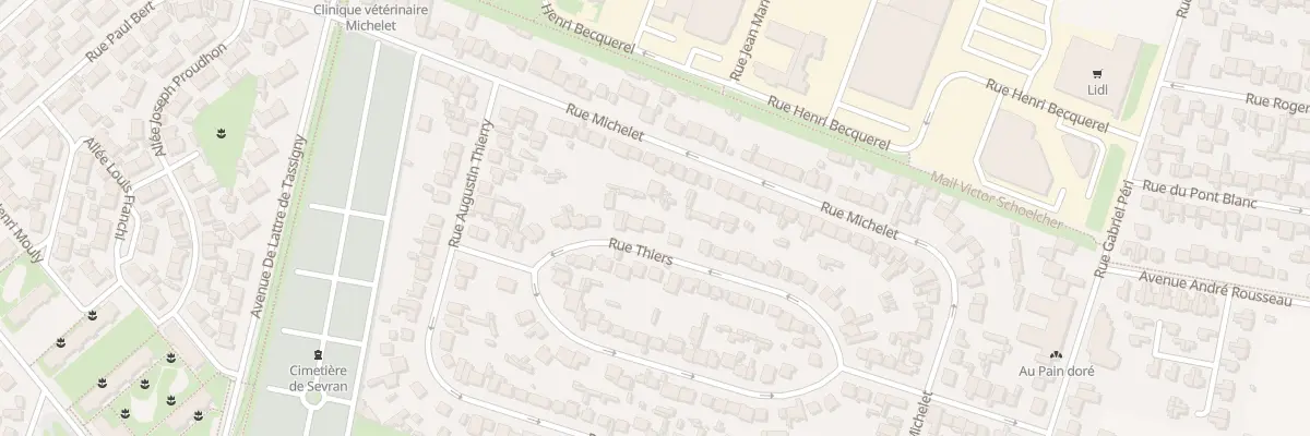 Plan du 34 Rue Thiers à Sevran