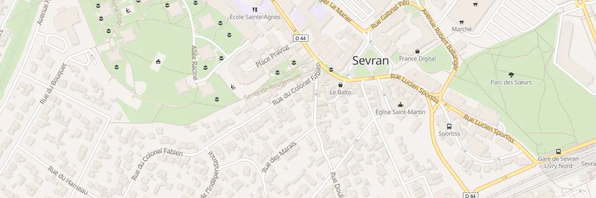 Plan du 1B Rue du Colonel Fabien à Sevran