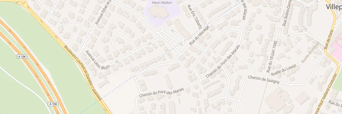 Plan du 1 Rue Henri Wallon à Villepinte