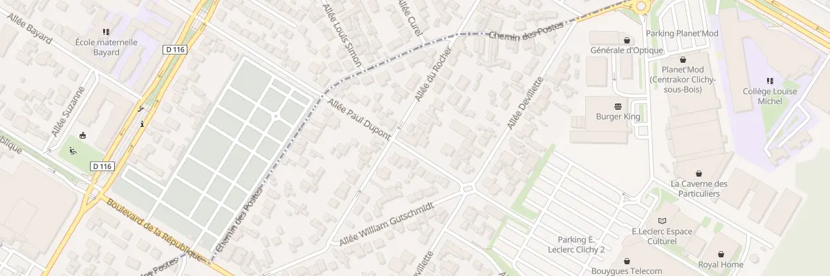 Plan du 121 All Paul Dupont à Clichy-sous-Bois