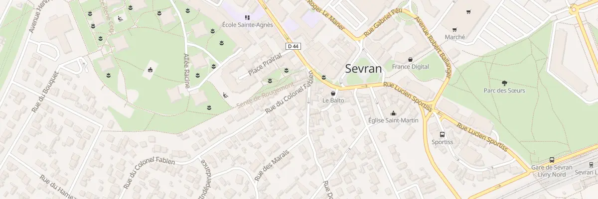 Plan du 1 Rue du Colonel Fabien à Sevran