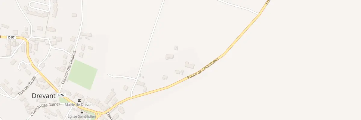 Plan du 11 Rte de Colombiers à Drevant