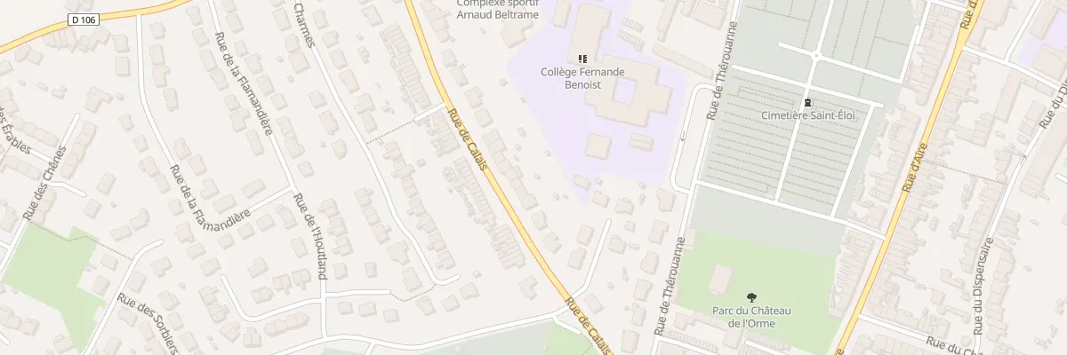 Plan du 60 Rue de Calais à Hazebrouck