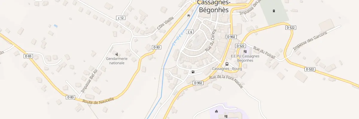Plan du 6 Rue du Barry à Cassagnes-Bégonhès