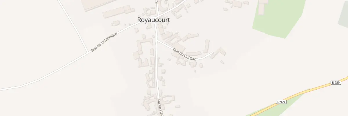 Plan du 2 Rue du Cul Sac à Royaucourt