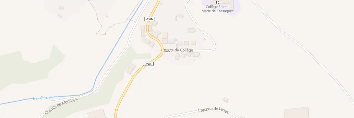 Plan du 2 Rte du Ceg à Cassagnes-Bégonhès