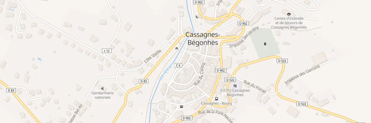 Plan du 3 Rue Calguieres à Cassagnes-Bégonhès