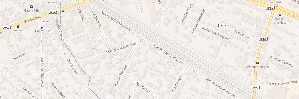 Plan du 12 Rue de Maison Blanche à Gagny