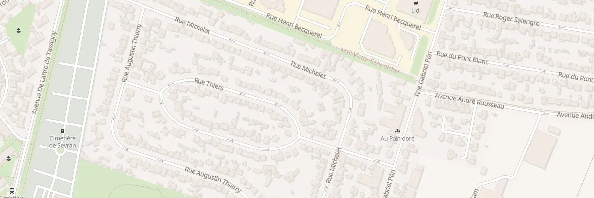 Plan du 10 Rue Thiers à Sevran