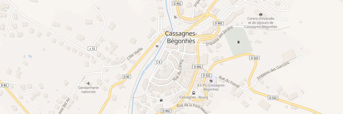 Plan du 10 Rue des Passades à Cassagnes-Bégonhès