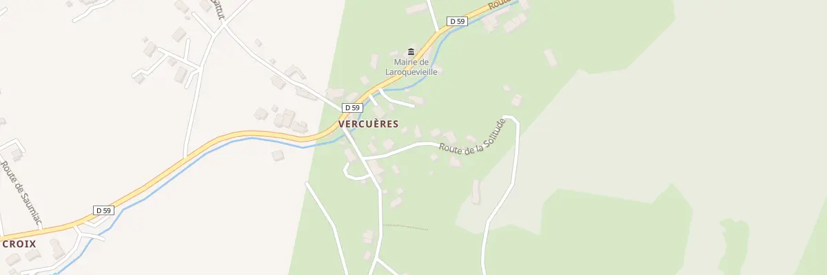Plan du 3 Rte de la Solitude à Laroquevieille