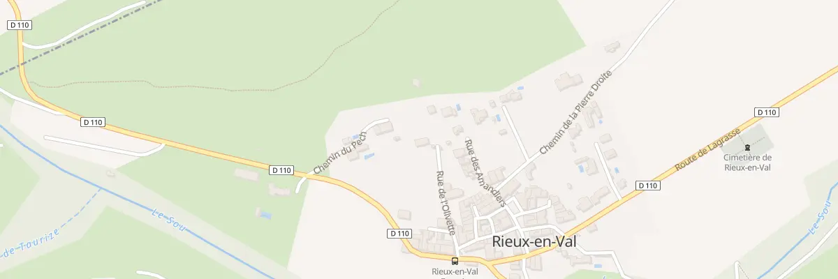 Plan du 5000F Pech de Rieux à Rieux-en-Val