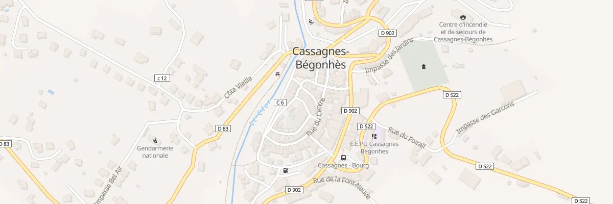 Plan du 4 Rue des Passades à Cassagnes-Bégonhès