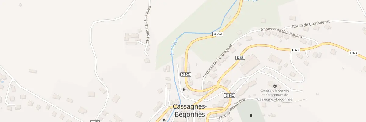 Plan du 9 Av de Rodez à Cassagnes-Bégonhès