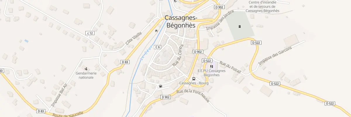 Plan du 1 Rue du Bicentenaire à Cassagnes-Bégonhès