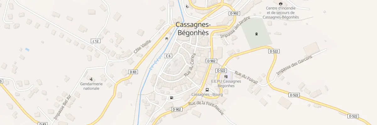Plan du 6 Pl du Centre à Cassagnes-Bégonhès