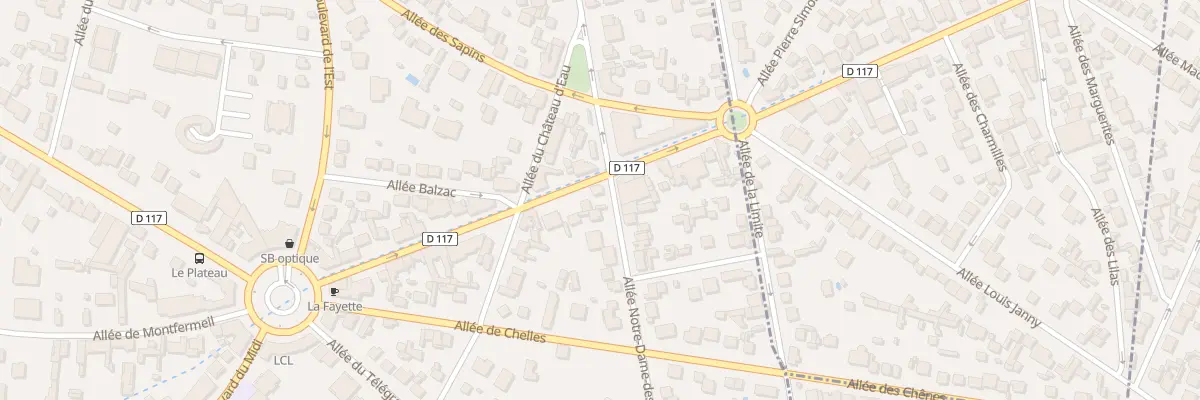 Plan du 104 All de Montfermeil au Raincy