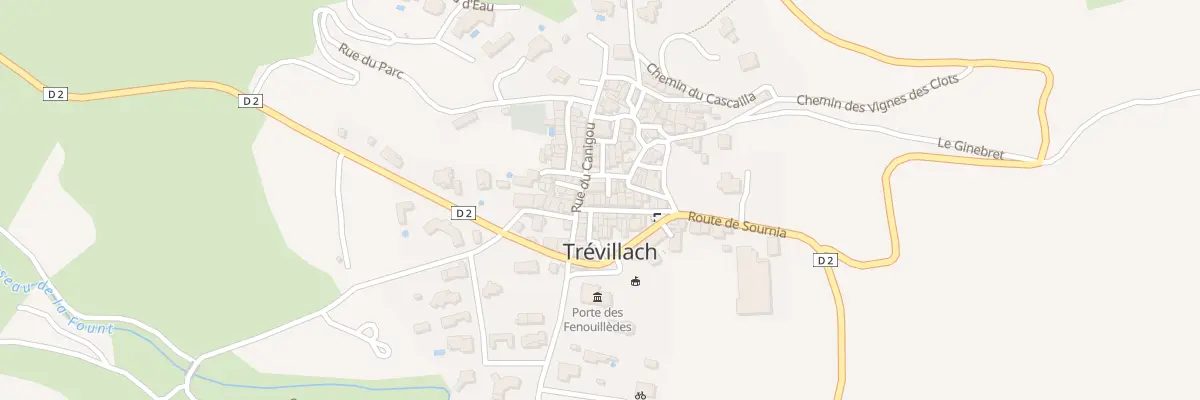 Plan du 14 Rue de la Fontaine à Trévillach