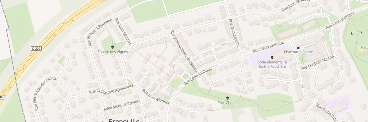 Plan du 10 Rue Jean-jacques Rousseau à Brenouille