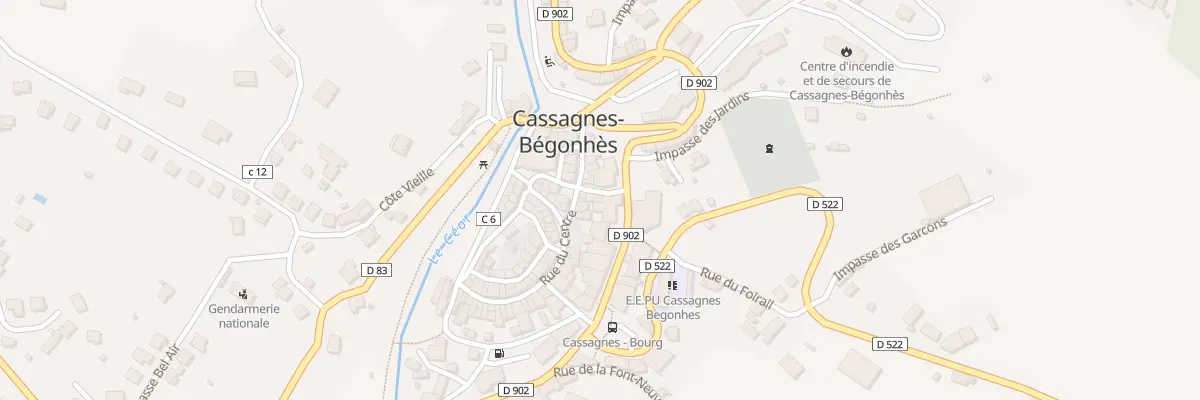 Plan du 1 Rue du 11 Novembre à Cassagnes-Bégonhès