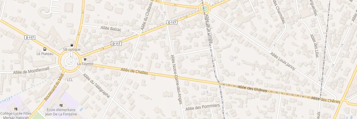 Plan du 2 All Jean Bancel au Raincy