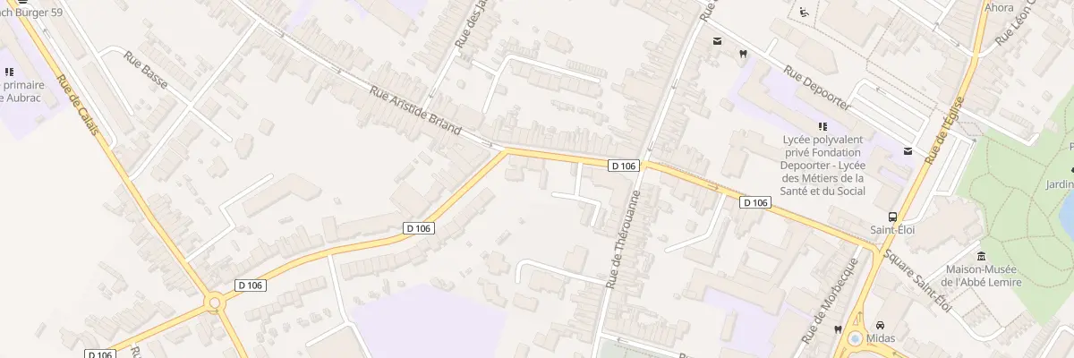 Plan du 11 Rue Aristide Briand à Hazebrouck