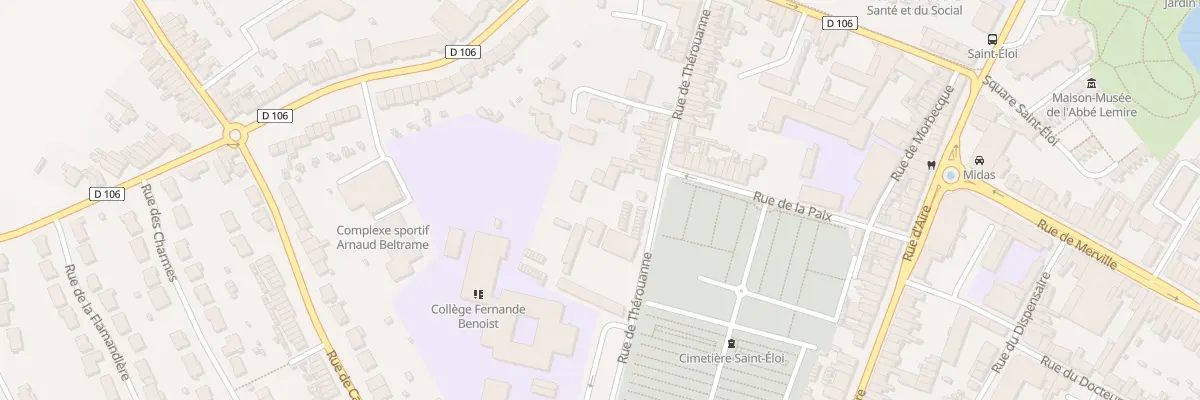 Plan du 102 Rue de Thérouanne à Hazebrouck