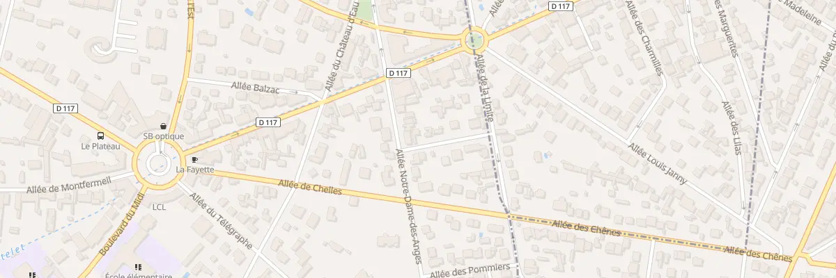 Plan du 1 All Jean Bancel au Raincy