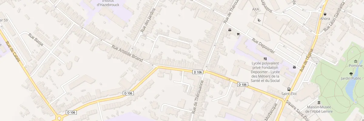 Plan du 14 Rue Aristide Briand à Hazebrouck