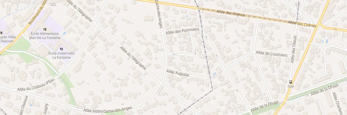 Plan du 54B All Notre Dame des Anges au Raincy