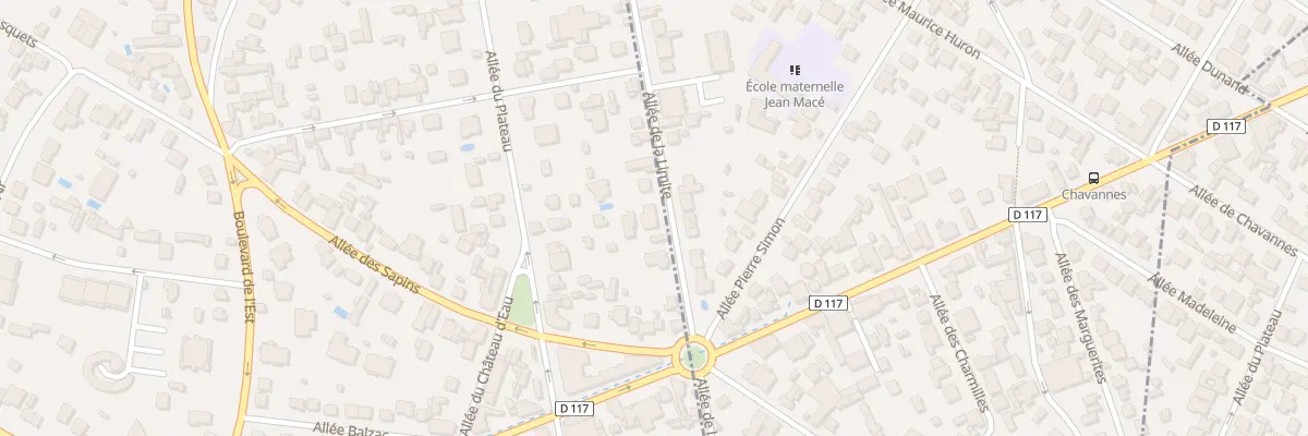 Plan du 15B All de la Limite au Raincy