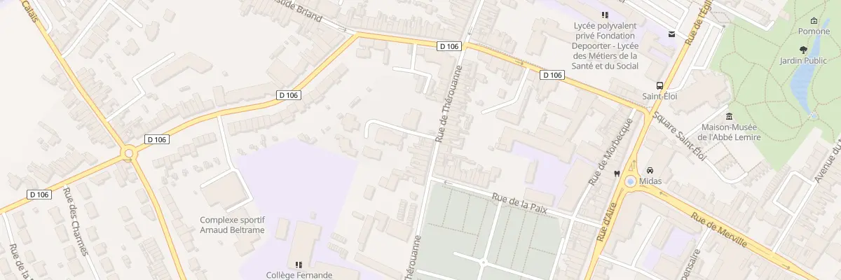 Plan du 84 Rue de Thérouanne à Hazebrouck