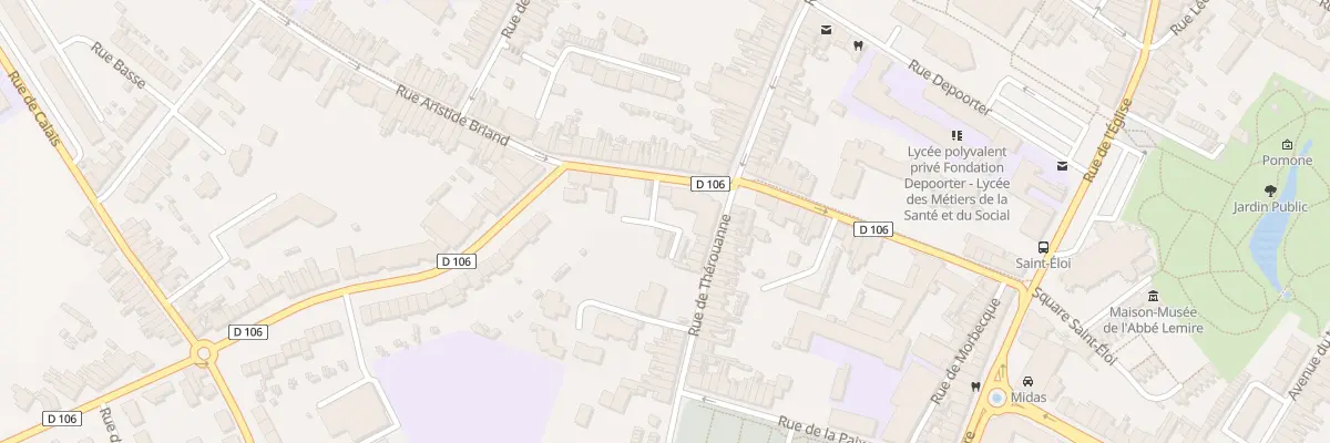 Plan du 1 Rue Aristide Briand à Hazebrouck