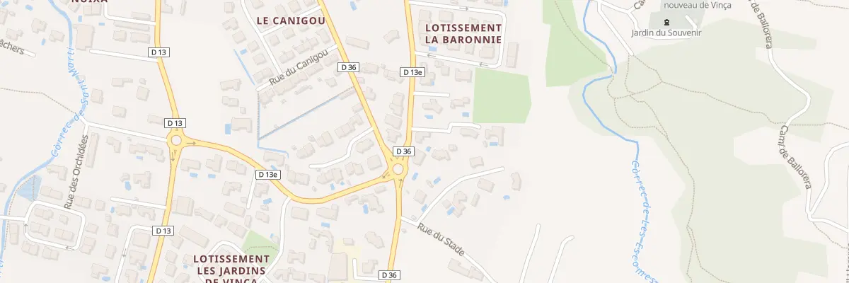Plan du 13 Rue Baronnie à Vinça