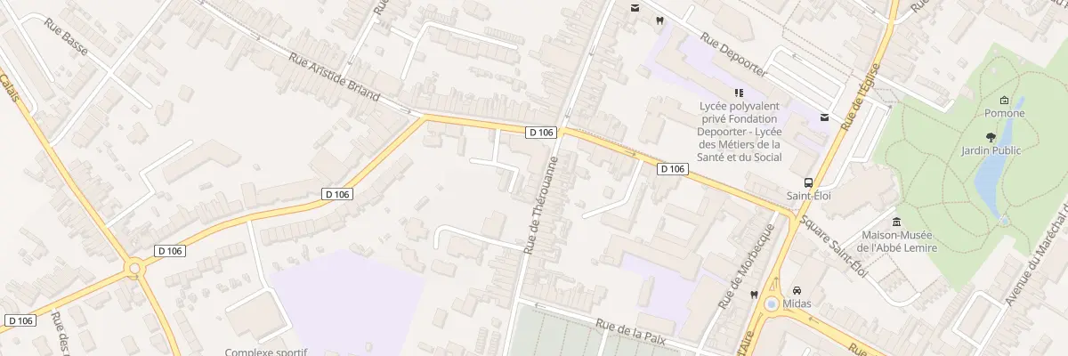 Plan du 74 Rue de Thérouanne à Hazebrouck