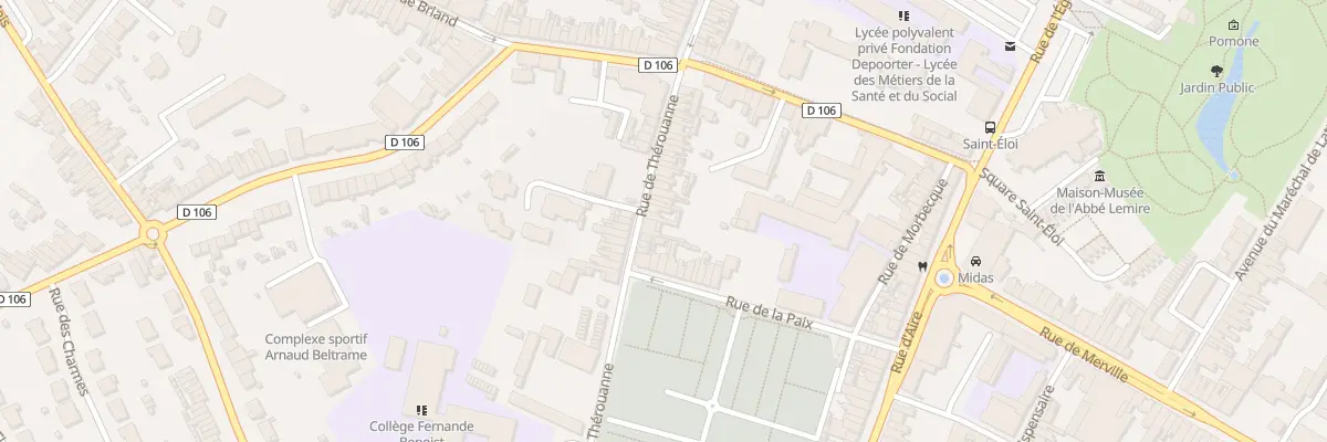 Plan du 87 Rue de Thérouanne à Hazebrouck