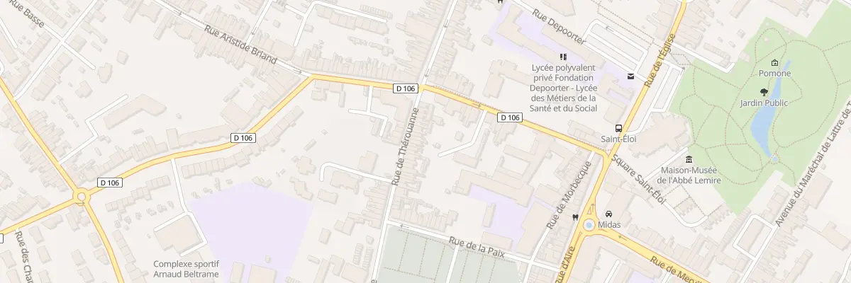 Plan du 65 Rue de Thérouanne à Hazebrouck