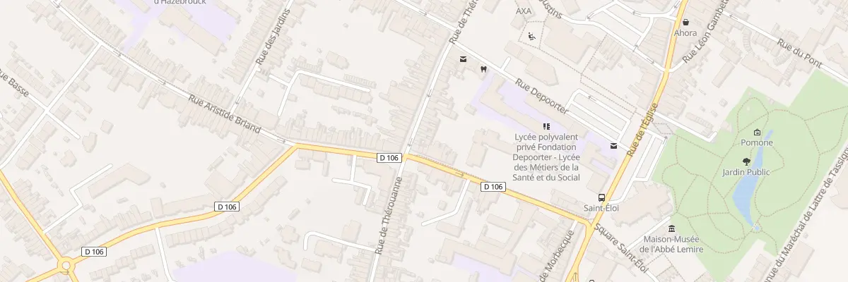 Plan du 45 Rue de Thérouanne à Hazebrouck