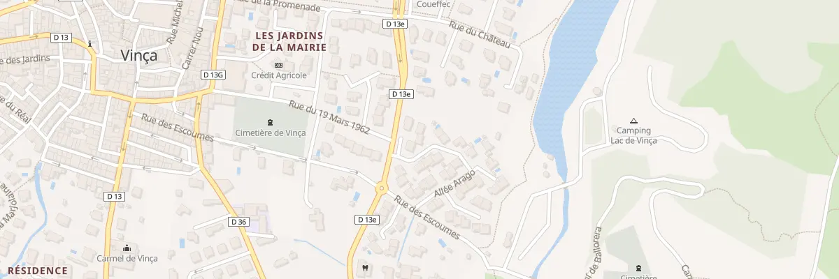 Plan du 5 All Arago à Vinça