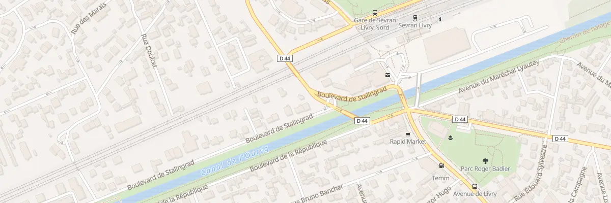 Plan du 2B Bd de Stalingrad à Sevran