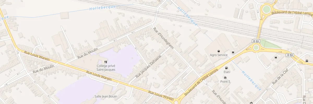 Plan du 12 Rue Jacques Dehaene à Hazebrouck