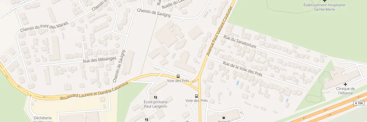 Plan du 111 Av P Vaillant Couturier à Villepinte