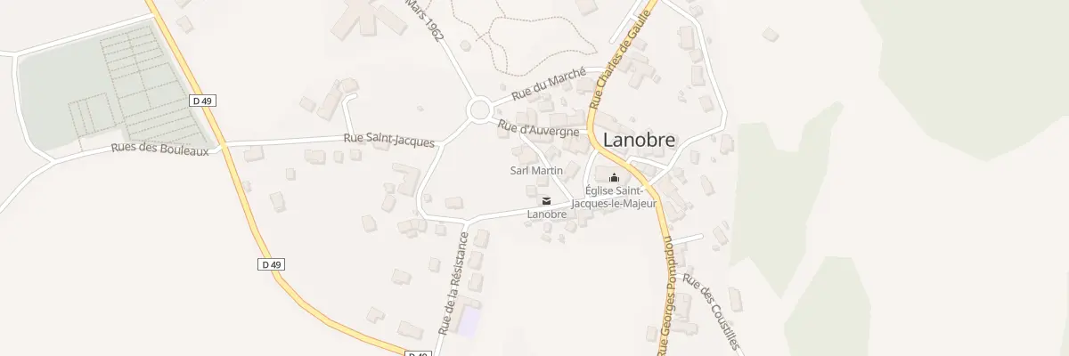 Plan du 11 Rue de la Poste à Lanobre