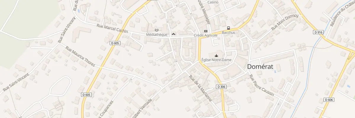 Plan du 9 Rue Paul Vaillant Couturier à Domérat