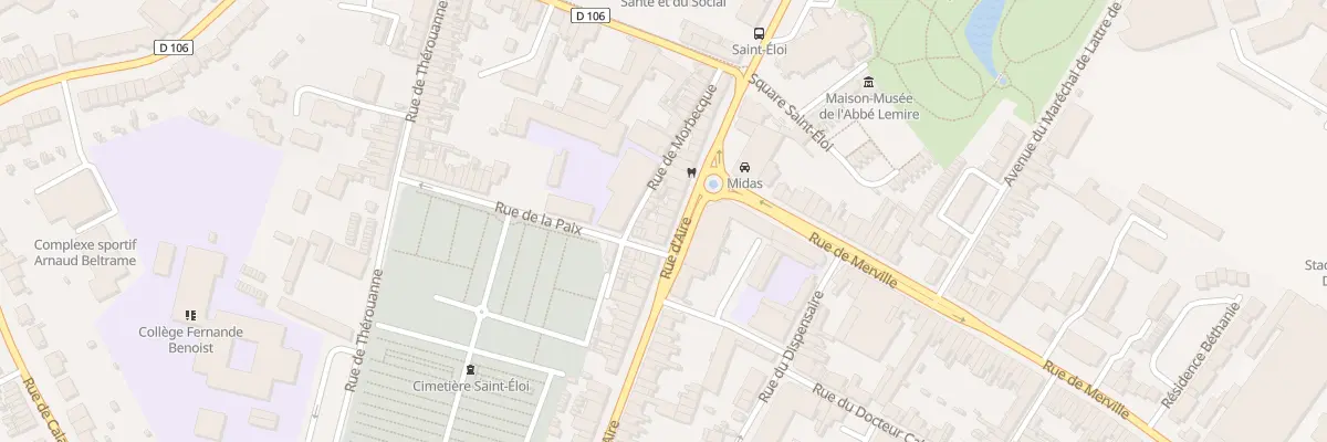 Plan du 36 Rue d’Aire à Hazebrouck