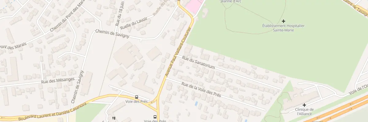 Plan du 2 Rue du Sanatorium à Villepinte