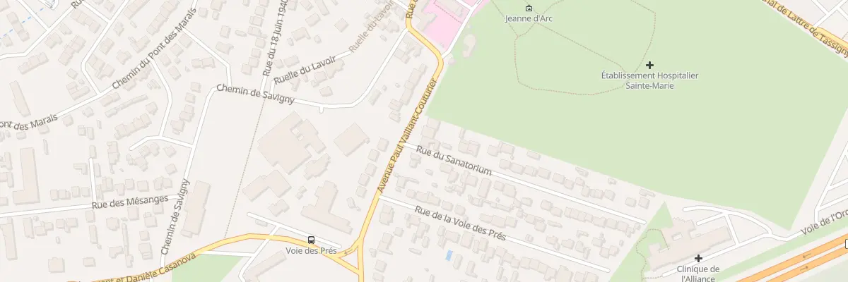Plan du 1 Rue du Sanatorium à Villepinte