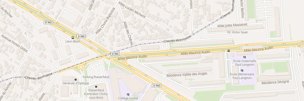Plan du 76 Che des Postes à Clichy-sous-Bois