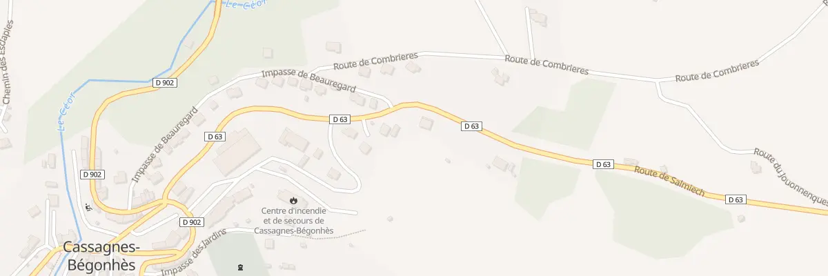Plan du 5419 Le Travers à Cassagnes-Bégonhès